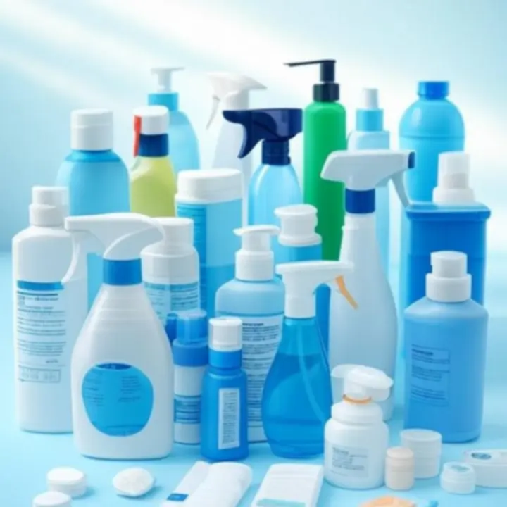 Collectie van hoogwaardige hygiëne- en schoonmaakproducten voor kantoren.