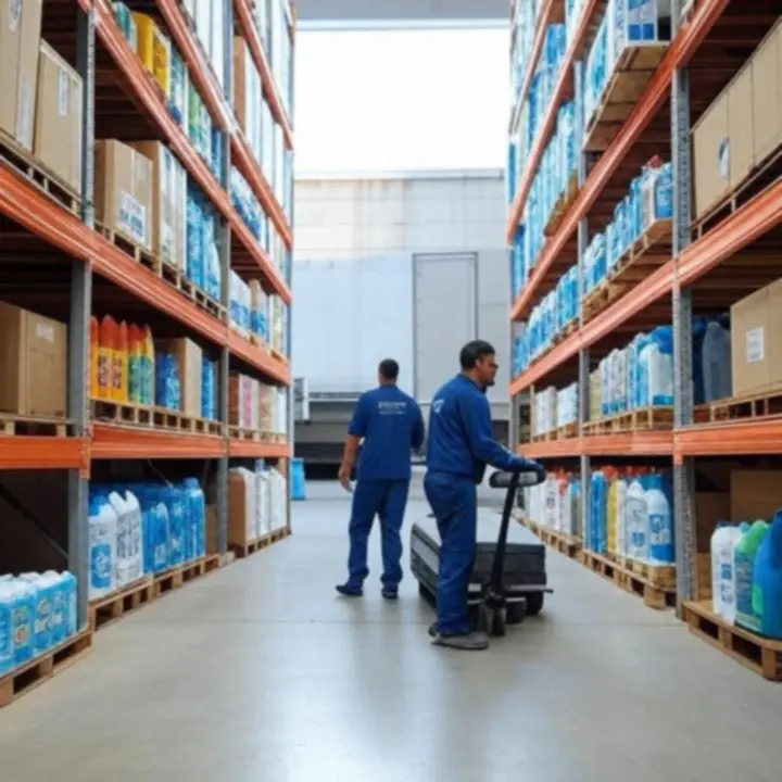 Magazijn en logistieke omgeving met voorraadbeheer voor snelle levering